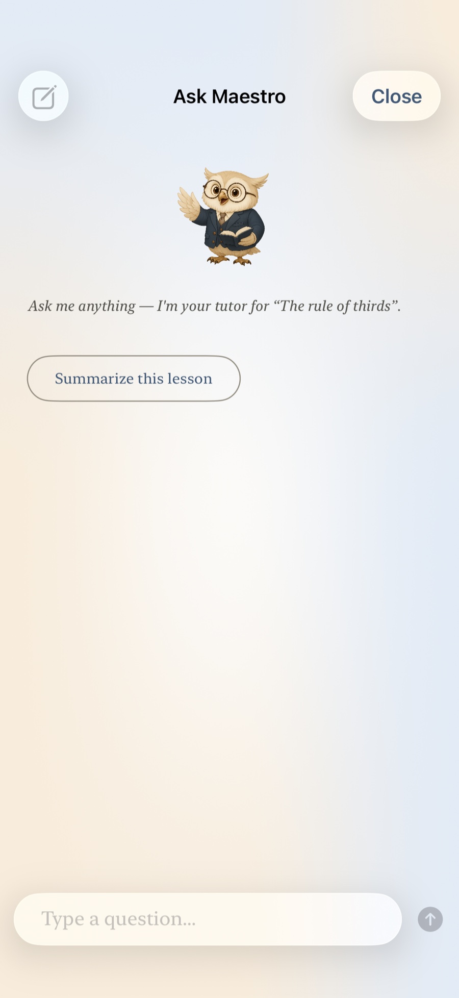 Ask Maestro a follow-up question in chat