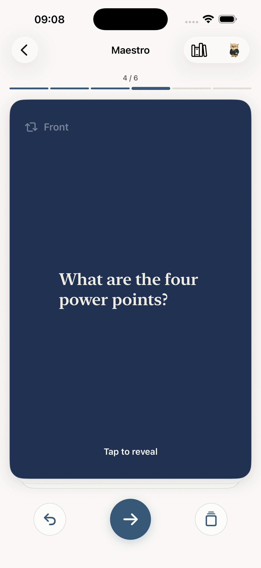 A flashcard for practising the rule of thirds