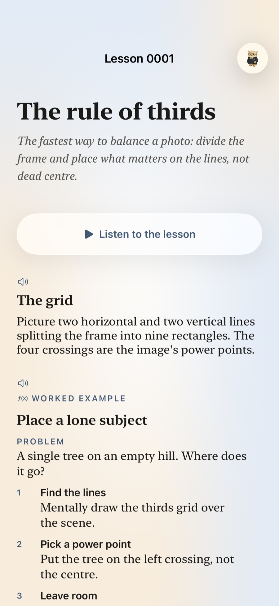A Maestro lesson with a worked example